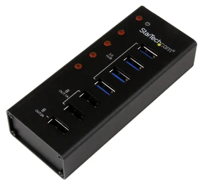 Immagine prodotto di StarTech.com ST4300U3C3 Hub di interfaccia USB 3.2 Gen 1 (3.1 Gen 1) Tipo-B 5000 Mbps Nero