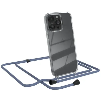 Produktbild von EAZY CASE Handykette kompatibel mit Apple iPhone 13 Pro, Handyhülle mit Umhängeband, Handykordel, Schutzhülle Clear, Band in Grün