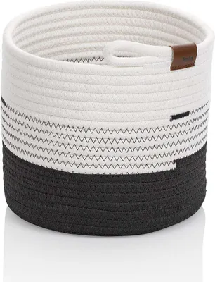 Produktbild von KELA Korb Hedda 23 cm Baumwolle/Polyester-Mix weiß-schwarz KL-24456