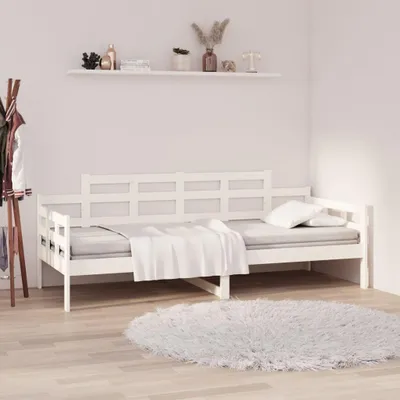 Zdjęcie produktu dla VidaXL 820338, sofa rozkładana, Biały, Drewno sosnowe, 1935 mm, 965 mm, 760 mm