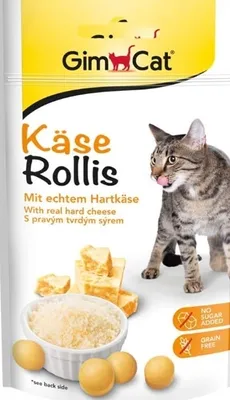 Produktbild von GimCat Käse-Rollis Katzensnack 40g - Leckerlis für Ihre Katze