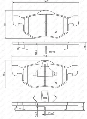 Produktbild von Scheibenbremsbelagsatz VA, FORD MAVERICK, MAZDA TRIBUTE