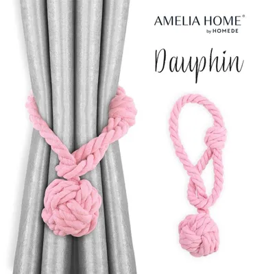 Zdjęcie produktu dla Upinacze do zasłon Dauphin 2 szt różowe AmeliaHome
