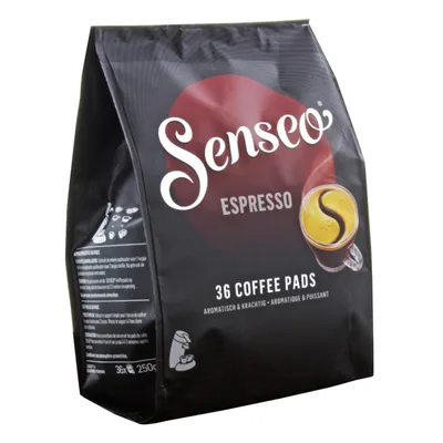 Produktbild von Senseo Kaffepads Espresso, Aromatisch & Kräftig, Kaffeekapsel, Kaffee, 36 Pads