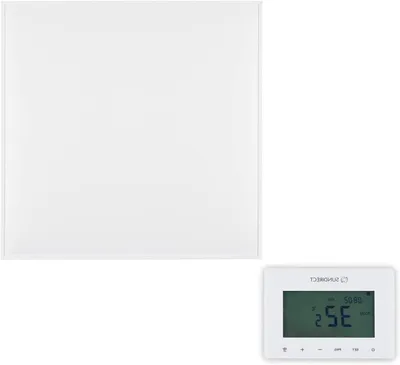 Obrázok produktu pre Infračervené vykurovacie panely – elektrické vykurovacie panely – na vykurovanie miestností – s termostatom – 60 x 60 cm – biele