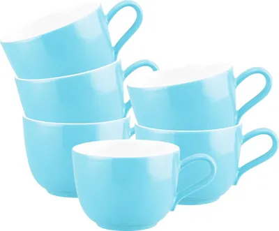 Produktbild von Seltmann Weiden Liberty Pure Colors Kaffeetasse 260 ml 6er Set - Lagoon Blue