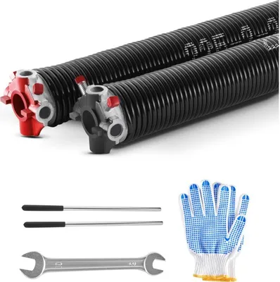Obrázek produktu pro Vysoce kvalitní torzní pružiny pro garážová vrata - Pár Φ5.72xΦ50.8x610mm - Včetně navíjecích tyčí - Odolné a robustní