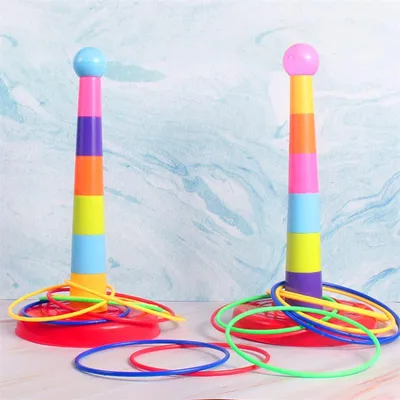 Produktbild von Wurfring-Spielturm Ringwurfspiel Eltern-Kind-Spielzeug
