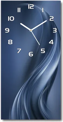 Produktbild von Wanduhr aus Glas – 30x60 cm - Glasbild - Glasuhr - Gehärtetes Glas -Abstrakte Welle