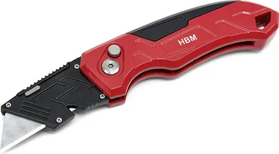 Immagine prodotto di Taglierino pieghevole professionale, manico in lega di alluminio per moquette e tappezzeria, officina, Hbm