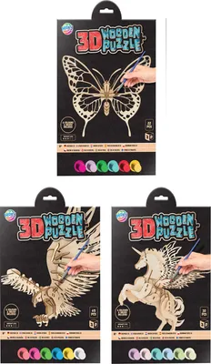 Produktbild von 3D Einhorn-Puzzle aus Holz 400088J 11698