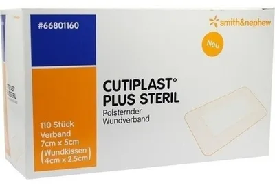Immagine prodotto di CUTIPLAST Plus medicazione sterile per ferite con imbottitura 5 x 7 cm, 110 pz. Medicazioni per ferite