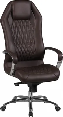 Produktbild von Bürostuhl MONTEREY Echt-Leder Braun Schreibtischstuhl 120KG Chefsessel hohe Rückenlehne mit Kopfstütze X-XL
