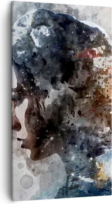 Produktbild von Bild auf Leinwand - Leinwandbild - Frau Abstraktion - 45x80cm - Wand Bild - Wanddeko - Wandbilder - Leinwanddruck - Bilder - Kunstdruck - Wanddekoration - Leinwand bilder - Wandkunst - PA45x80-3956