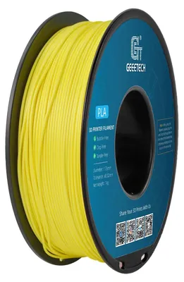 Image de Filament PLA - Filament pour imprimante 3D de 1,75 mm - Bobine de 1 kg - Tolérance dimensionnelle de 0,03 mm - Compatible avec la plupart des imprimantes FDM - Jaune