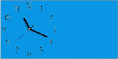Produktbild von Wanduhr aus Glas mit Motiv Hellblauer Hintergrund II- 60 x 30 cm - inkl. Aufhängesystem
