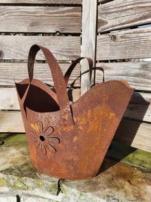 Produktbild von Edelrost Handtasche zum Bepflanzen