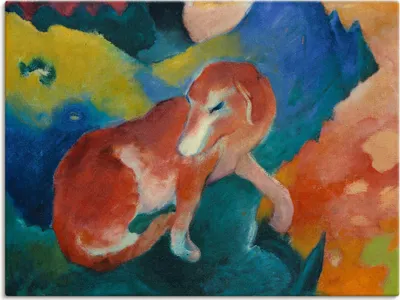 Produktbild von ARTland Leinwandbild Roter Hund. 1911 Größe: 40x30 cm