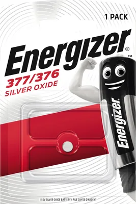 Produktbild von Knopfzelle 377/376 E300783102 Silberoxid Packung mit 10 Stück