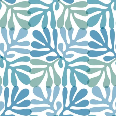 Produktbild von 20 Servietten Coral Pattern blue - Korallenmuster blau-grün 33x33cm