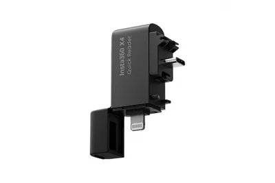 Obrázok produktu pre Insta360 X4 Quick Reader, Microsd (transflash), MicroSDHC, MicroSDXC, Čierna, Polykarbonát, Silikón, insta 360 X4, USB-Type C/Lightning, 46,4 mm