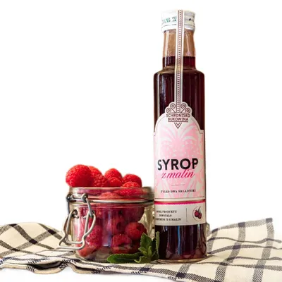 Zdjęcie produktu dla Syrop malinowy 250 ml Schronisko Bukowina
