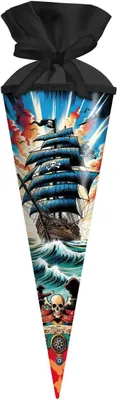 Immagine prodotto di Cono scolastico Goldbuch Pirate Storm 50 cm rotondo con chiusura in tessuto