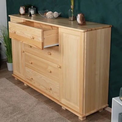 Produktbild von Kommode Massivholz 060 - Abmessung 100 x 156 x 42 cm (H x B x T)