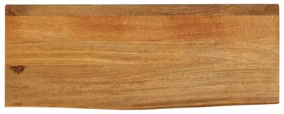 Produktbild von Holztischplatte mit Baumkantenverzierungen, 70 x 30 x 2,5 cm