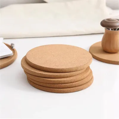 Kork-Untersetzer Set 6er, 19 cm, natürlich, hitzebeständig