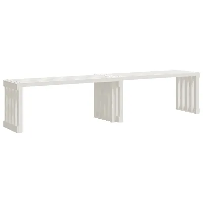 Immagine prodotto di Panchina da giardino allungabile bianca 212,5x40,5x45 cm in legno di pino massiccio