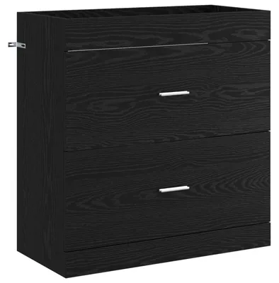 Immagine prodotto di vidaXL Mobile da bagno in rovere nero 78,5 x 37,5 x 81 cm