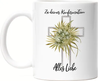 Produktbild von Zu Deiner Konfirmation Alles Liebe Tasse Weiß Konfirmation Kirche Geschenk Glaube
