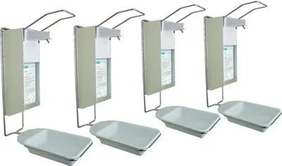Produktbild von 4 Desinfektionsspender mit Abtropfschale | Alu/Kunststoff | 1000 ml