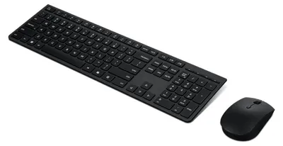 Imagen del producto de Lenovo 4X31R64318, Inalámbrico, RF inalámbrico + Bluetooth, Interruptor de tipo tijera, Distribución AZERTY, Gris, Incluye ratón