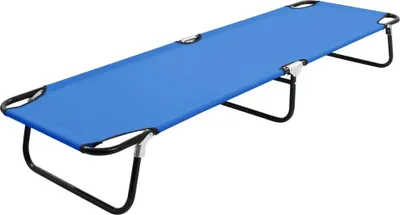 Produktbild von Eleganten-Stil Klappbare Sonnenliege Blau Stahl DE49975