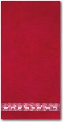 Produktbild von Dyckhoff Frottierserie 'Hirschparade' Handtuch 50 x 100 cm Granat - Rot