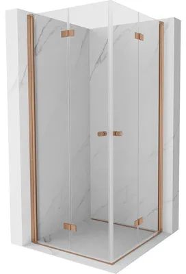 Obrázek produktu pro Mexen Mist-F Duo skládací sprchový kout 85 x 85 cm, transparentní, kartáčovaná měď - 8A6-085L-085P-65-00