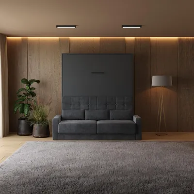 Produktbild von Schrankbett mit SOFA SMARTBett  M1 180x200 Vertikal Anthrazit
