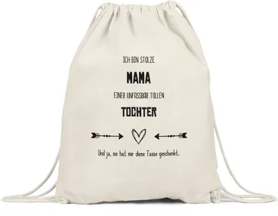 Produktbild von Stolze Mama Tolle Tochter Turnbeutel Gymsack Lustig Sarkasmus Geschenkidee Muttertag Geburtstag