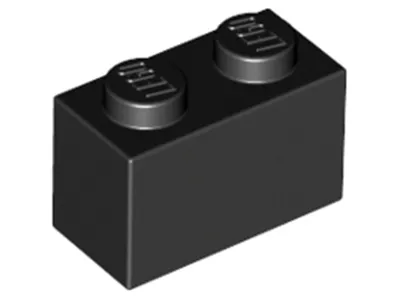 Image de Lego® 50 pièces 3004 Brick 1x2 Part Basic Bricks 50 Black