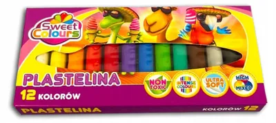 Produktbild von Koma-Plast Knete 12 Farben für Kinder