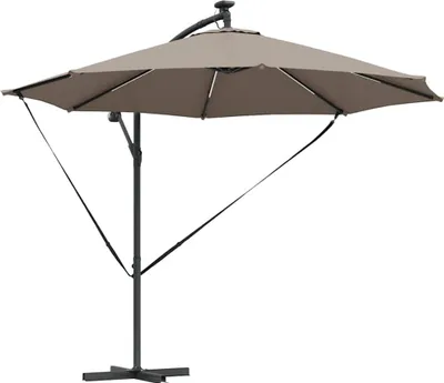 Obrázok produktu pre vidaXL Slnečník Taupe 294 x 294 x 248 cm Polyester a hliník