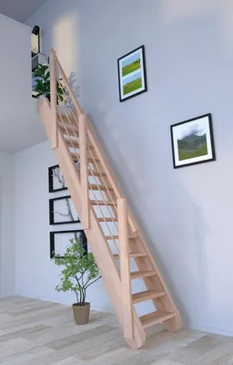 Obrázek produktu pro Schodiště Pertura Kybele Lepené dřevo buk bez podstupnic buk rovné 61,5 cm 12/13