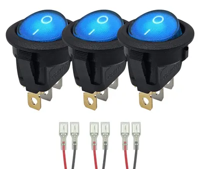 Productafbeelding van ProRide Wipschakelaar ON-OFF - 12V/20A - 3-Pins - Met Aansluitkabel - Blauw - 3 Stuks