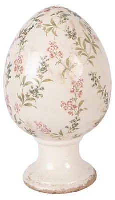 Obrázek produktu pro Clayre & Eef Dekorativní vejce Ø 17x28 cm Béžová keramika