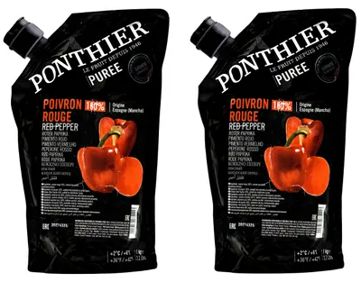 Produktbild von Ponthier PAPRIKA PÜREE ROT Gemüse-Püree 2x 1KG