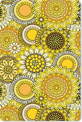 Produktbild von MuchoWow® Mauspad Mousepad Sonnenblume - Muster - Gelb 40x60 cm - Mousepads - Maus Mat - Pad - Mausunterlage - Schreibtisch Accesoire