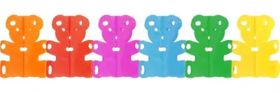 Produktbild von Papier-Girlande mit Teddys-Motiv, Länge ca. 360 cm, Breite 17,8 cm, Höhe 18 cm