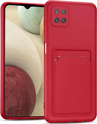 Produktbild von Conie Schutzhülle für Samsung Galaxy A22 5G mit Kartenfach Tasche Case Cover Bumper Silikon Hülle in Rot